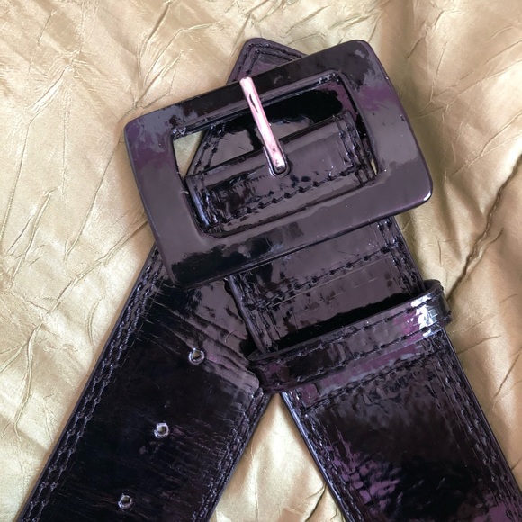 Patent Leather Wide Belt - Picture 2 of 5